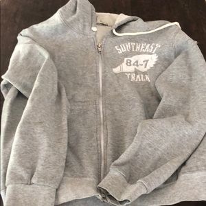 Gray hoodie with crystals